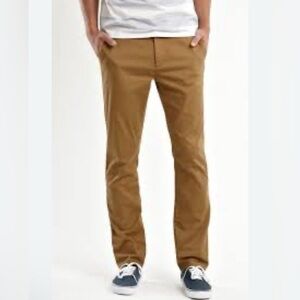 Bullhead Dillon‎ Skinny Straight Pants Khaki Chinos Flat Front Men's Size 32x32